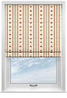 May Day, Tent Stripe Spice - Twist&Fit Roman Blind